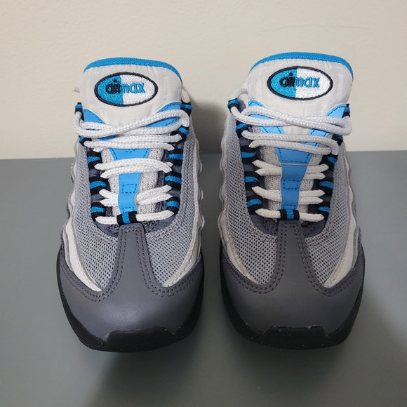Nike Kids Gray and Light Blue Sneakers - Picture 1 of 7